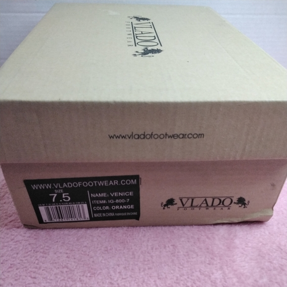 Vlado orange shoes in men's size 7.5 women's 9 - Picture 11 of 12